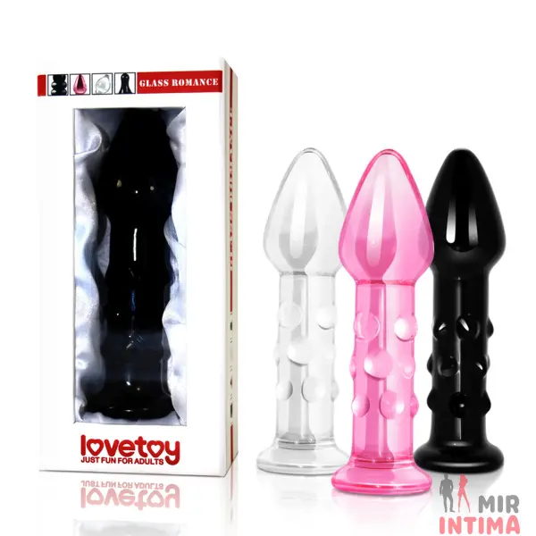 Стеклянный стимулятор Glass Romance Black 11,9х3,5 см - 1 Стеклянный стимулятор Glass Romance Black 11,9х3,5 см - 1