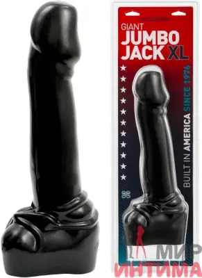 Фаллоимитатор черный Jumbo Jack, 22Х5,5 см