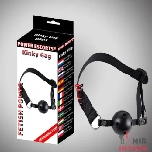 Классический кляп Kinky Gag с вентиляционными отверстиями Классический кляп Kinky Gag с вентиляционными отверстиями