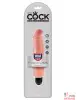 Реалистичный-женский-вибратор-Вибромассажер King Cock 7 Vibr Stiffy Flesh, 21,6х5 см - 2