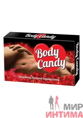 Шипучі цукерки для тіла зі смаком полуниці BODY CANDY