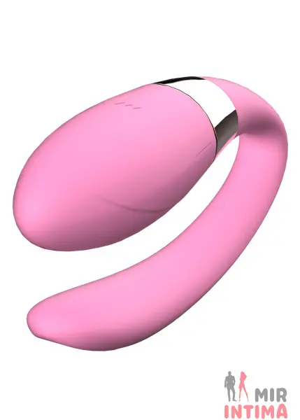 Роскошный стимулятор для пар V-Vibe Pink с ДУ - 2