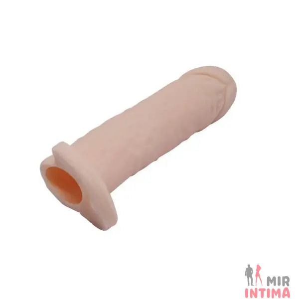 Удлиняющая насадка PENIS SLEEVE 6,2" с кольцом для мошонки - 2 Удлиняющая насадка PENIS SLEEVE 6,2" с кольцом для мошонки - 2