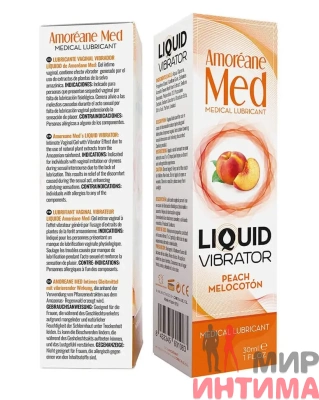 Рідкий вібратор від Amoreane Med – персик, 30 ml