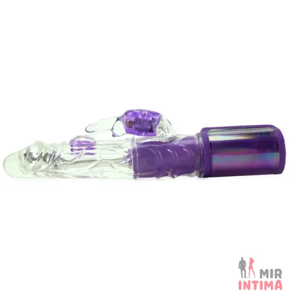 Компьютерный-(Rabbit)-женский-вибратор-Вибратор с ротацией Rabbit Vibe Clear Insight Vision, 13,3х3,3 см - 2