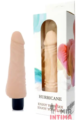 Реалистичный-женский-вибратор-Вибратор от BOSS из Cyberskin "HURRICANE", 18,5х4,5 см