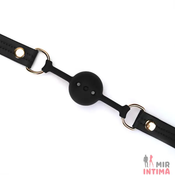 Кляп Liebe Seele Black Organosilicon Ball Gag - 2