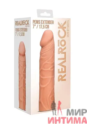 Подовжуюча насадка-презерватив RealRock EXTENDER