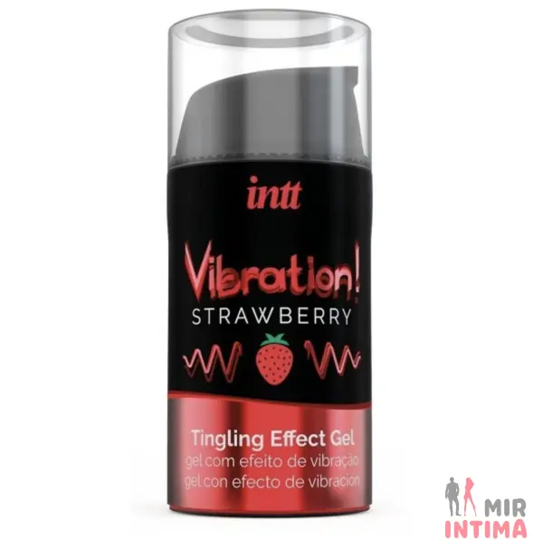 Intt Vibration Strawberry - жидкий вибратор, клубничный, 15 мл - 1 Intt Vibration Strawberry - жидкий вибратор, клубничный, 15 мл - 1
