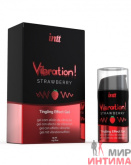 Intt Vibration Strawberry - рідкий вібратор, полуничний, 15 мл