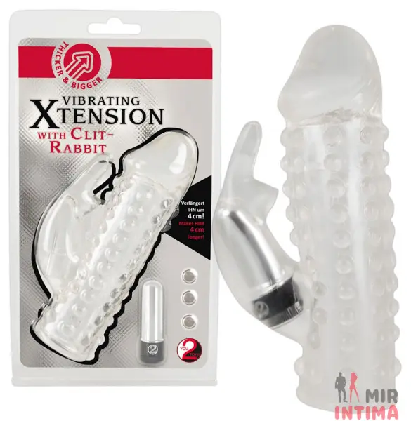 Насадка T&B XTENSION с клиторальным кроликом - 1 Насадка T&B XTENSION с клиторальным кроликом - 1
