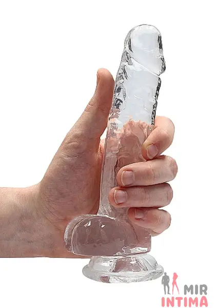 Фаллоимитатор с мошонкой Dildo REALROCK прозрачный 19х7,4см - 6 Фаллоимитатор с мошонкой Dildo REALROCK прозрачный 19х7,4см - 6