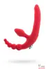 Безремневой страпон STRAPLESS от Black & Red, тройной - 2