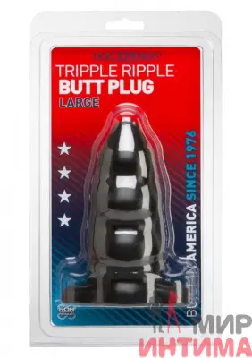 Анальный плаг Tripple Ripple Butt Plug Large, 11.6х6см  - 2