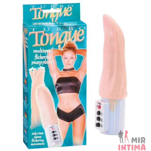 Гелевый-и-силиконовый-женский-вибратор-Вибратор в виде языка Turbo Tongue, 13X4,5 см