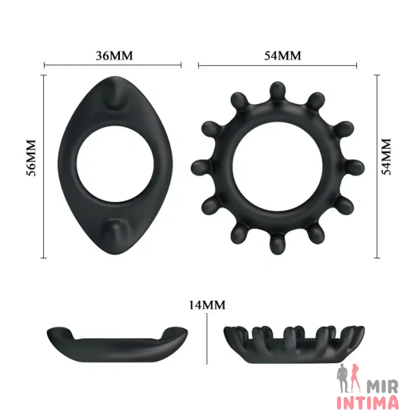 RING набор колец эрекционных, 2шт - 6