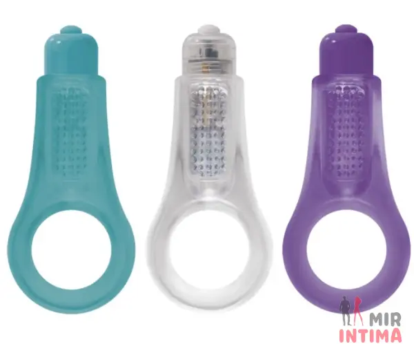 Эрекционное кольцо с вибропулей NS Novelties Firefly Couples Ring Blue, 3 см - 5 Эрекционное кольцо с вибропулей NS Novelties Firefly Couples Ring Blue, 3 см - 5