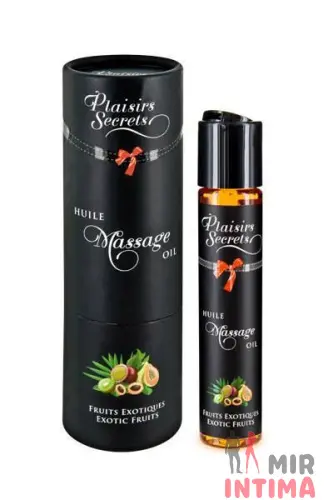 Массажное масло Plaisirs Secrets Exotic Fruits с афродизиаками съедобное, подарочная упаковка, 59 мл