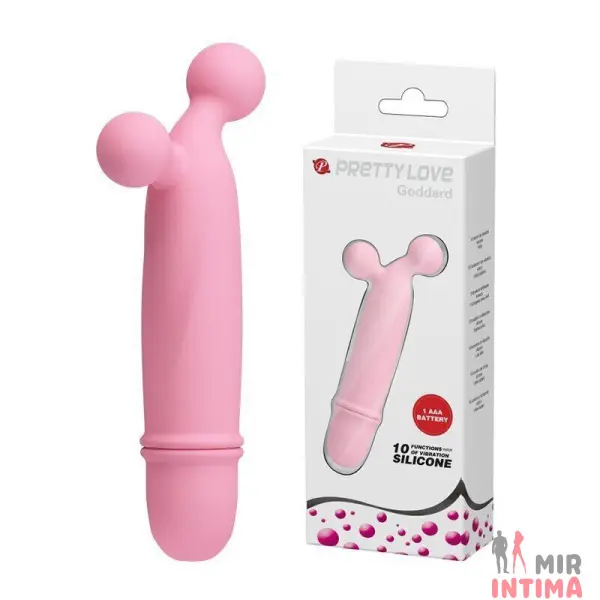 MIBI-014535-4-Гелевый-и-силиконовый-женский-вибратор - 1 Гелевый-и-силиконовый-женский-вибратор-Вибромассажер с асимметричной головкой "GODDARD" от Pretty Love - 1