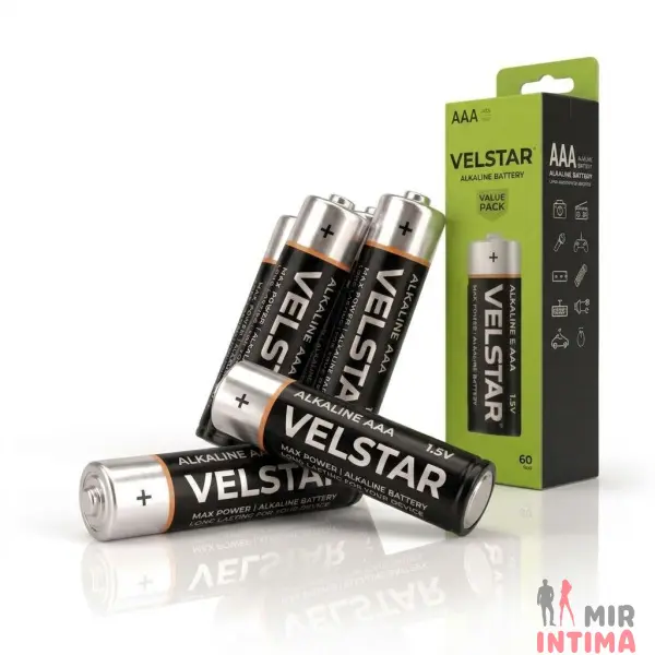 Батарейка щелочная VELSTAR Akaline LR03 AAA - 3 Батарейка щелочная VELSTAR Akaline LR03 AAA - 3