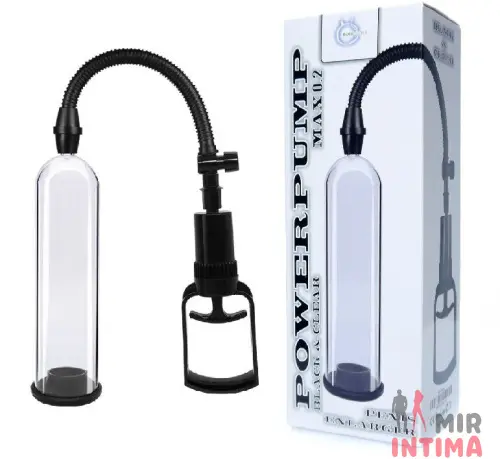 Вакуумная помпа для мужчин Powerpump MAX 0.2 - Black&Clear Вакуумная помпа для мужчин Powerpump MAX 0.2 - Black&Clear