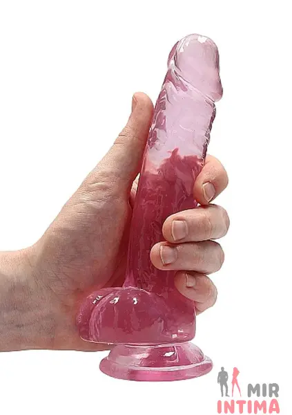 Гелевый фаллоимитатор на присоске REALROCK CRYSTAL CLEAR, 18х3,5 см - 1 Гелевый фаллоимитатор на присоске REALROCK CRYSTAL CLEAR, 18х3,5 см - 1