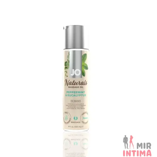 Массажное масло JO Naturals Massage Oil Peppermint & Eucalyptus с эфирными маслами, 120 мл Массажное масло JO Naturals Massage Oil Peppermint & Eucalyptus с эфирными маслами, 120 мл