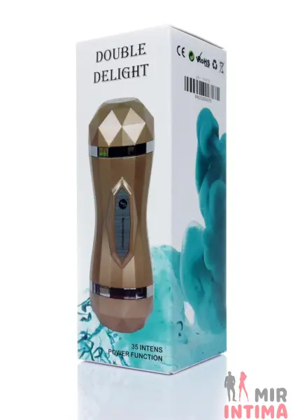 Двойной мастурбатор с вибростимуляцией от BOSS Vagina Double Delight - 1 Двойной мастурбатор с вибростимуляцией от BOSS Vagina Double Delight - 1