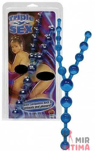 Анально-вагинальная цепочка Triple Sex, 31X1,5 см