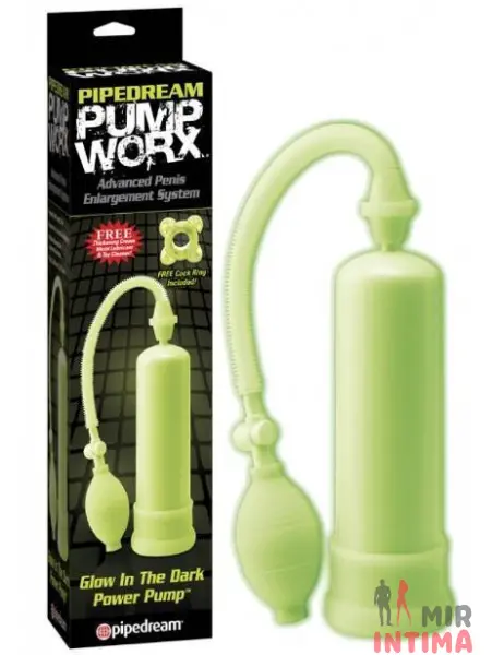 Вакуумная помпа для пениса PW Glow In The Dark Power Pump - 2 Вакуумная помпа для пениса PW Glow In The Dark Power Pump - 2