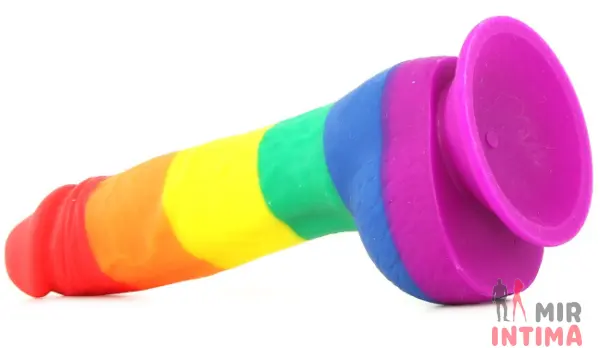 Фаллоимитатор радуга Pride Dildo Silicone Rainbow, 14х3,6 см - 3 Фаллоимитатор радуга Pride Dildo Silicone Rainbow, 14х3,6 см - 3