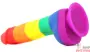 Фаллоимитатор радуга Pride Dildo Silicone Rainbow, 14х3,6 см - 3