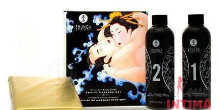 Набор для чувственного массажа Shunga Massage Gel Экзотические фрукты, 250 мл