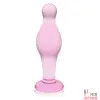 Стеклянная анальная пробка Glass Romance Pink 11,3х3,7 см
