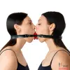 Двойной кляп Art of Sex - Twins, натуральная кожа