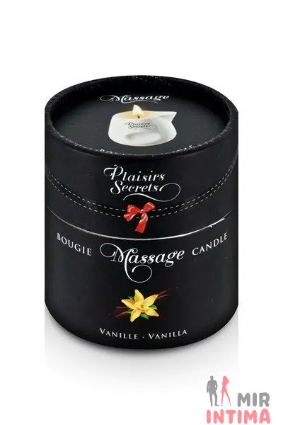 Массажная свеча Plaisirs Secrets Vanilla, керамический сосуд, 80 мл - 2 Массажная свеча Plaisirs Secrets Vanilla, керамический сосуд, 80 мл - 2