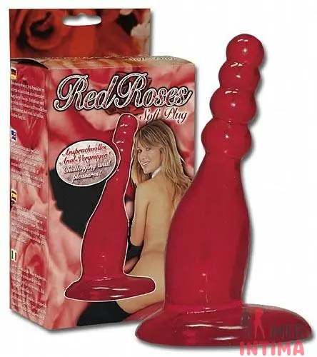 Анальная пробка с шариками Red Rose, 14x3,5 см Анальная пробка с шариками Red Rose, 14x3,5 см