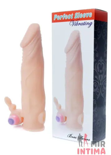 Удлиняющая насадка с вибрацией Perfect Sleeve Vibrating, 18,5х4см Удлиняющая насадка с вибрацией Perfect Sleeve Vibrating, 18,5х4см