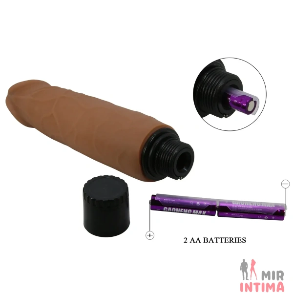 Реалистичный-женский-вибратор-Вибратор Baile - Waldofr Sliding Skin 8.5", 21,5Х4 см - 7