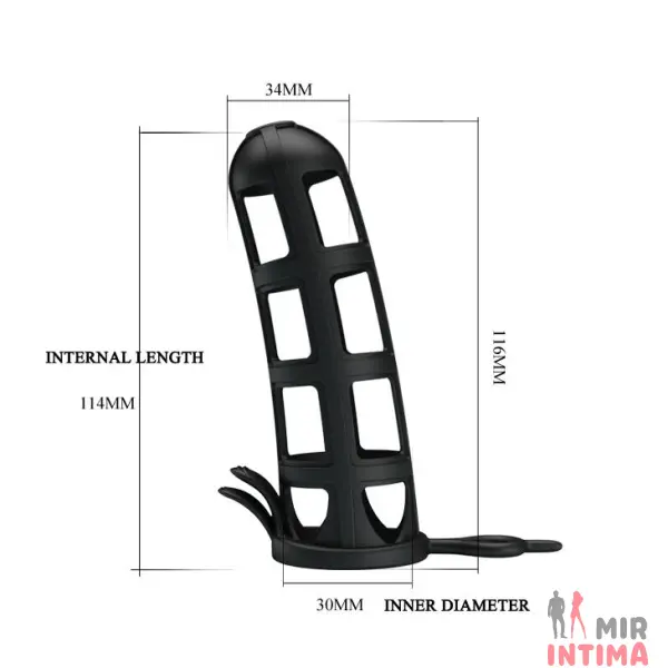 Стимулирующая ажурная насадка Penis Sleeve - 9 Стимулирующая ажурная насадка Penis Sleeve - 9
