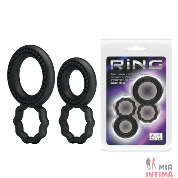 Набор RING с двойными эрекционными кольцами, 2шт. Набор RING с двойными эрекционными кольцами, 2шт.