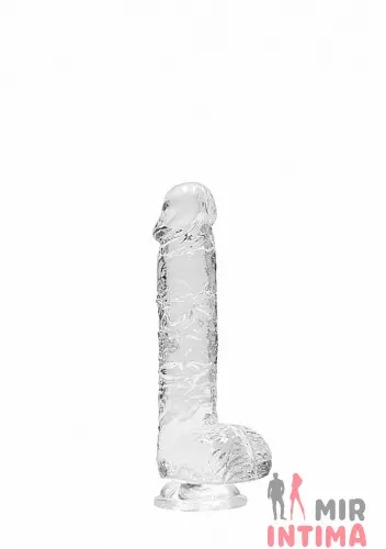 Гелевый фаллоимитатор REALROCK CRYSTAL CLEAR, 17х3 см
