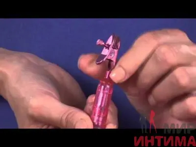 Женский-стимулятор-груди-Зажимы для сосков Micro Vibro Clamps с вибрацией - 1