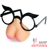 Пикантные очки из сексшопа Plastic Sexy Female Nose with Eye-glass