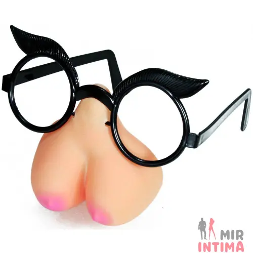 Пикантные очки из сексшопа Plastic Sexy Female Nose with Eye-glass