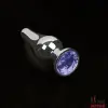 Серебристая фигурная анальная пробка с кристаллом - 6 Серебристая фигурная анальная пробка с кристаллом - 6