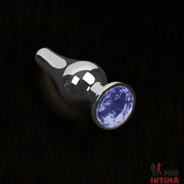 Серебристая фигурная анальная пробка с кристаллом - 6 Серебристая фигурная анальная пробка с кристаллом - 6