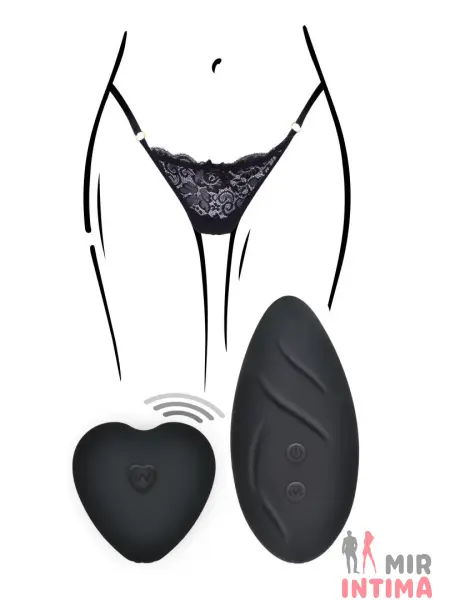 Женские-вибротрусики-Вибратор TOYJOY Angel Panty, черный, 9,3 см - 2