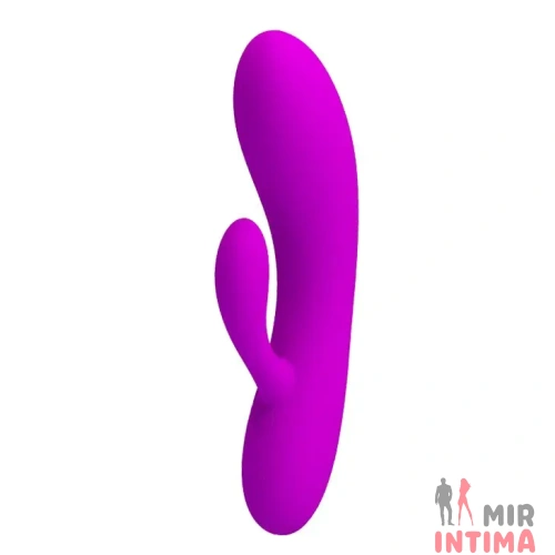 MIBI-014495-Женский-вибратор-точки-G Женский-вибратор-точки-G-Универсальный вибромассажер от Pretty Love с клиторальным стимулятором