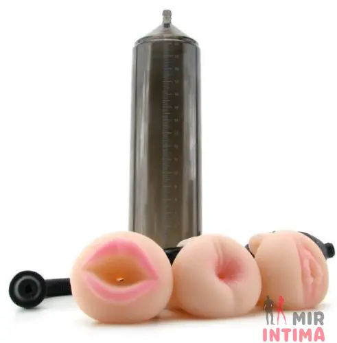 Помпа для пениса с 3 насадками Pump Worx Travel Trio Pump Set